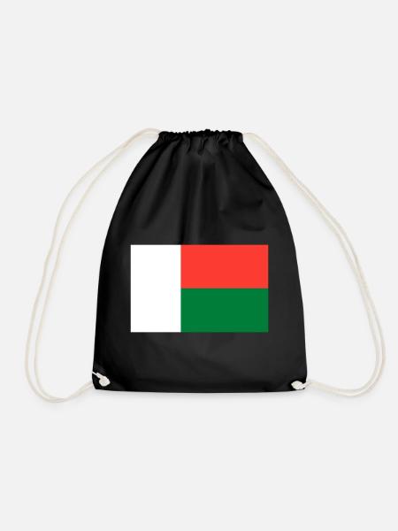 Madagaskar Flagge - Turnbeutel - Schwarz