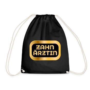 Geschenke für Zahnärztin - ZAHNMEDIZINERIN - Turnbeutel - Schwarz - Vorne