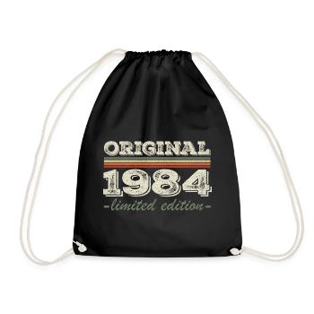 Legende seit 1984 Geboren 1984 Geburtstag 1984 - Turnbeutel - Schwarz - Vorne