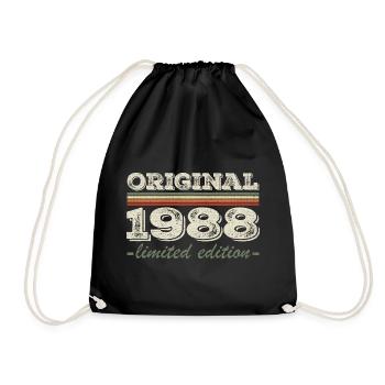 Legende seit 1988 Geboren 1988 Geburtstag 1988 - Turnbeutel - Schwarz - Vorne
