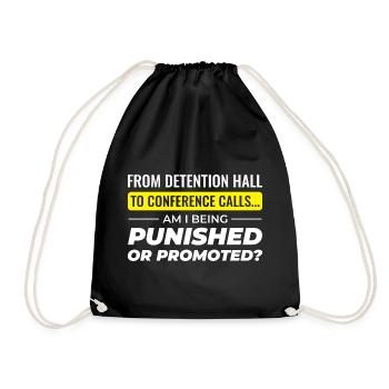 Work Memes Office-Humor Workplace Funny - Drawstring Bag - black - Front