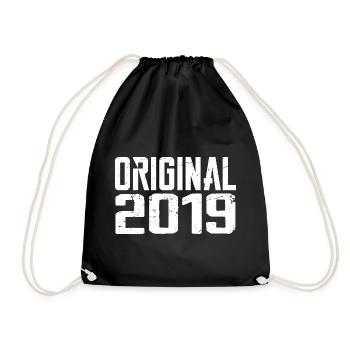 2019 Vintage Retro Anniversary Gift 2019 - Drawstring Bag - black - Front