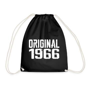 1966 Vintage Retro Jubiläumsgeschenk 1966 - Turnbeutel - Schwarz - Vorne