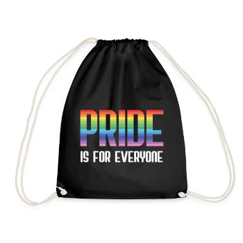 LGBT Pride Month - Pride is for everyone - Drawstring Bag - black - Front