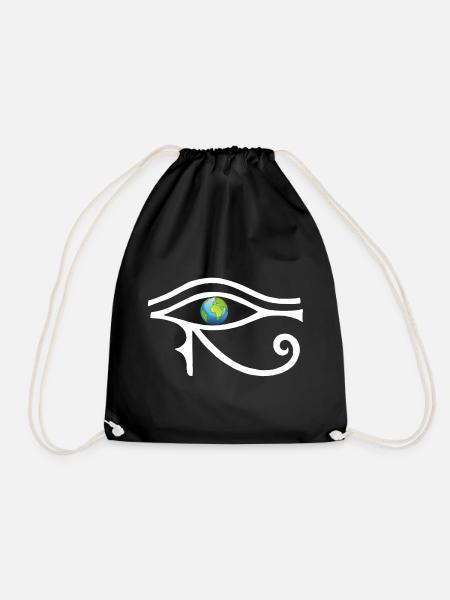 Regard sur le monde (blanc) - Sac de sport léger - noir
