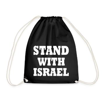 Stand with israel - Turnbeutel - Schwarz - Vorne