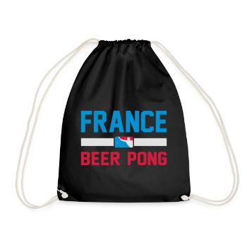 Beer Pong France - Turnbeutel - Schwarz - Vorne