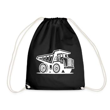 Conception de la silhouette du camion minier industriel - Sac de sport léger - noir - Devant