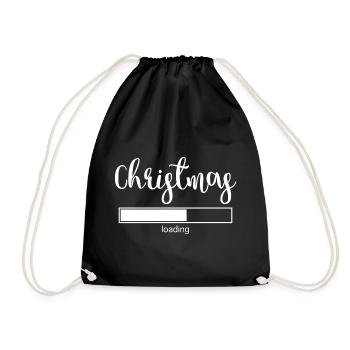 Christmas Loading - Turnbeutel - Schwarz - Vorne