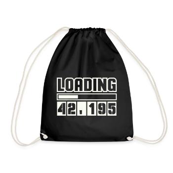 Loading 42,195 Marathon - Turnbeutel - Schwarz - Vorne