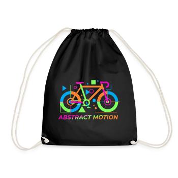 Neon Abstract Bicycle Motion - Drawstring Bag - black - Front