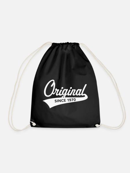 Original Since 1970 (Geburtsjahr, Geburtstag / W) - Turnbeutel - Schwarz
