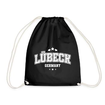 Lübeck Germany Shirt für Städte Fans Souvenir - Turnbeutel - Schwarz - Vorne