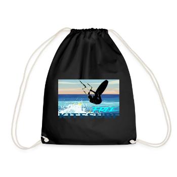 Kitesurf - Drawstring Bag - black - Front