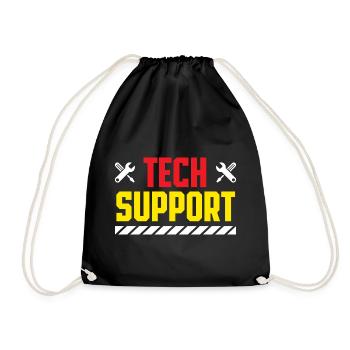 Tech Support Crew Werkzeug Reparatur Dienst - Turnbeutel - Schwarz - Vorne