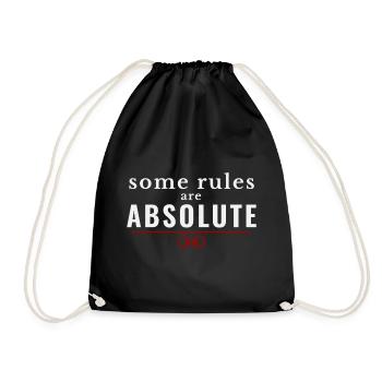 Some Rules Are Absolute – Protocol Culture - Drawstring Bag - black - Front