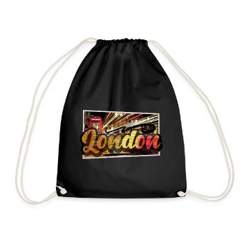 London - Drawstring Bag - black - Front