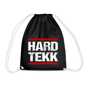 Hardtekk Tekk Techno Musik Rave Raver - Turnbeutel - Schwarz - Vorne