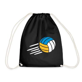 Beachvolleyball - Turnbeutel - Schwarz - Vorne