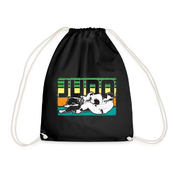 Judo Judoka Sportler Geschenkidee - Turnbeutel - Schwarz - Vorne
