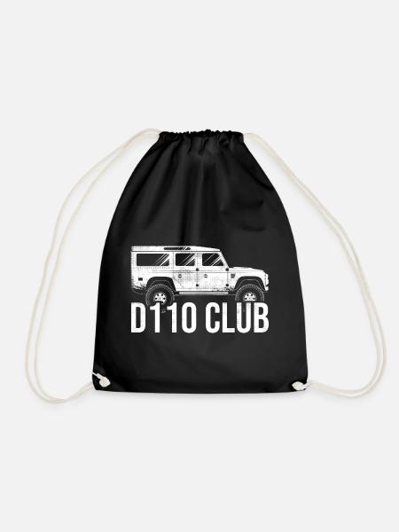 Defender D110 Geländewagen Offroad 4x4 Club Verein - Turnbeutel - Schwarz