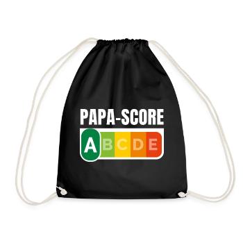 PAPA-SCORE / Humour Papa - Sac de sport léger - noir - Devant