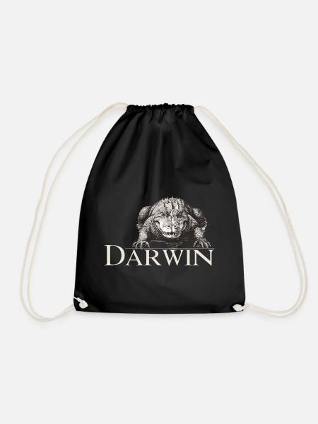 Darwin Aligator - Turnbeutel - Schwarz