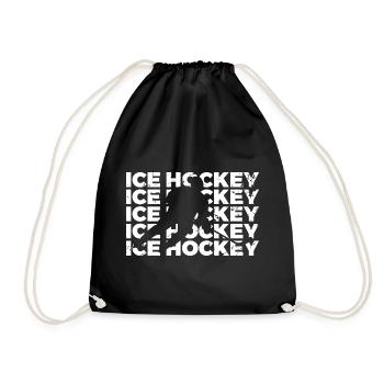 Eishockey - Turnbeutel - Schwarz - Vorne