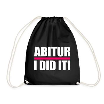 Abitur - Turnbeutel - Schwarz - Vorne