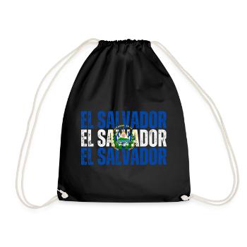 Drapeau du Salvador, fierté salvadorienne - Sac de sport léger - noir - Devant