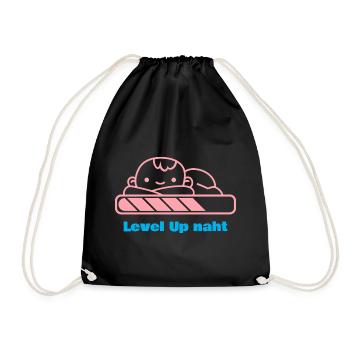 Level Up, Bald-Papa! - Turnbeutel - Schwarz - Vorne