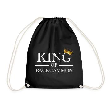 King Of Backgammon - Drawstring Bag - black - Front