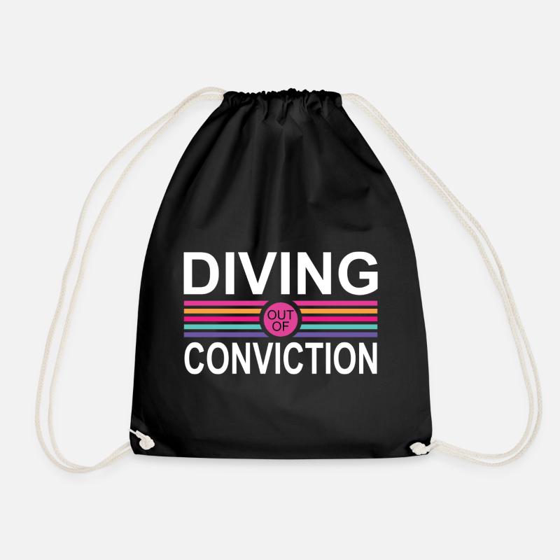 Diving Conviction - Drawstring Bag - black