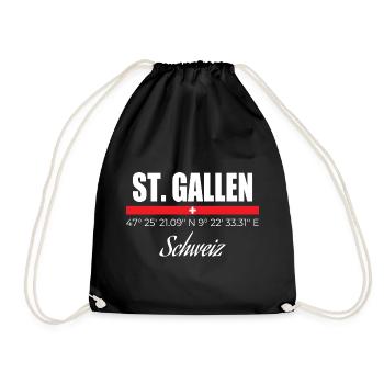 St. Gallen - Drawstring Bag - black - Front