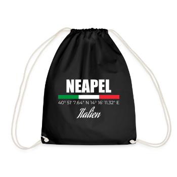 Neapel - Turnbeutel - Schwarz - Vorne