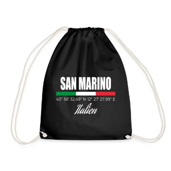 San Marino - Turnbeutel - Schwarz - Vorne
