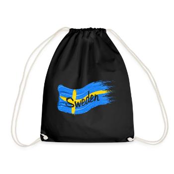 Drapeau suédois - Sac de sport léger - noir - Devant