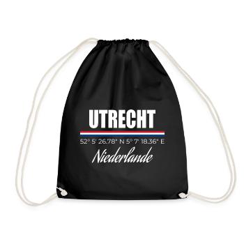 Utrecht - Drawstring Bag - black - Front