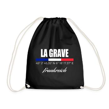 La Grave - Drawstring Bag - black - Front