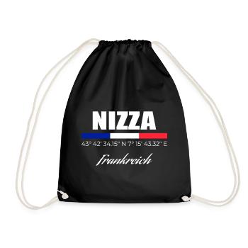 Nizza - Turnbeutel - Schwarz - Vorne