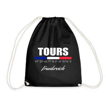 Tours - Drawstring Bag - black - Front