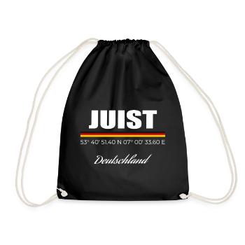 Juist - Turnbeutel - Schwarz - Vorne