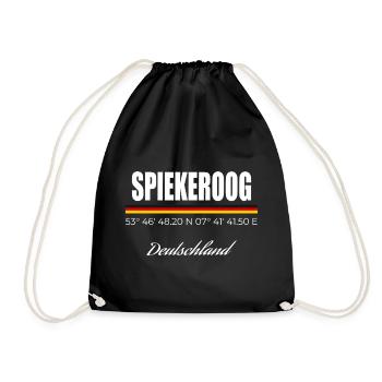 Spiekeroog - Turnbeutel - Schwarz - Vorne
