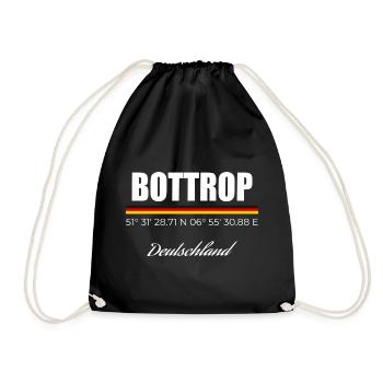 Bottrop - Turnbeutel - Schwarz - Vorne