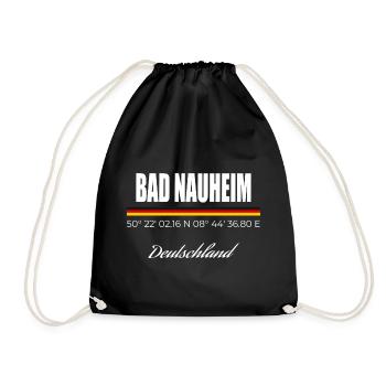 Bad Nauheim - Turnbeutel - Schwarz - Vorne
