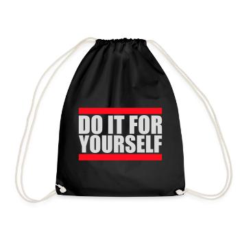 Do It For Yourself Inspirierend Selbstliebe Zitat - Turnbeutel - Schwarz - Vorne