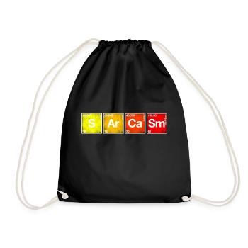 Sarcasme Tableau périodique des éléments chimiques PSE - Sac de sport léger - noir - Devant