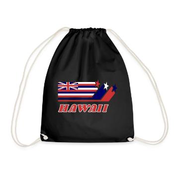Hawaii Flag Gift Honolulu - Drawstring Bag - black - Front