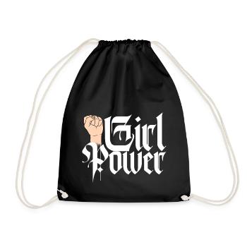 GIRL POWER Style - Drawstring Bag - black - Front