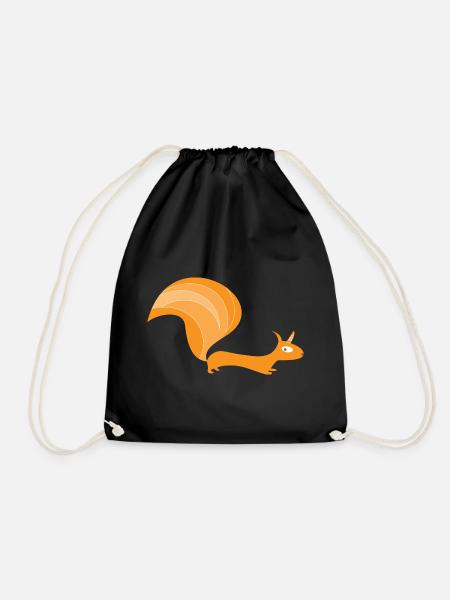 Eichhörnchen mit Einhorn (b) - Turnbeutel - Schwarz